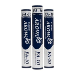 Flying Arow FA-10 Feather Shuttlecock (Pack of 3 Tubes) - Training Pro, Speed 76/77