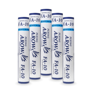 Flying Arow FA-10 Feather Shuttlecock Pack of 5 Tubes (Best Value Bulk).