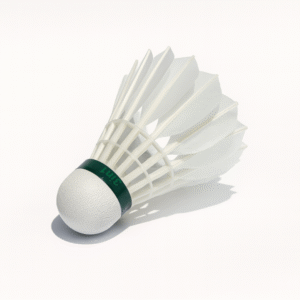 Close-up of HB-09 Hybrid Shuttlecock skirt and feather base for smooth, stable flight.