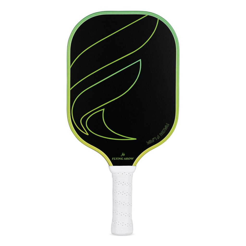 Flying Arow Arow Flair Carbon Fibre Pickleball Paddle Black and Green