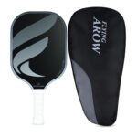 Flying Arow Pickleball Paddle Black and Grey with Cover