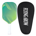 pickleball paddle with edge guard flying arow