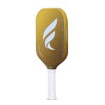 carbon fibre pickleball paddle angled view dominar spin paddle textured surface