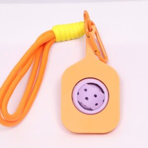 pickleball keychain with clip assorted colors