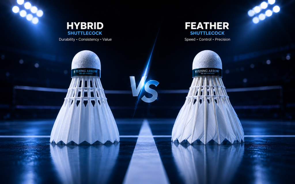 Hybrid Shuttlecock vs Feather Shuttlecock