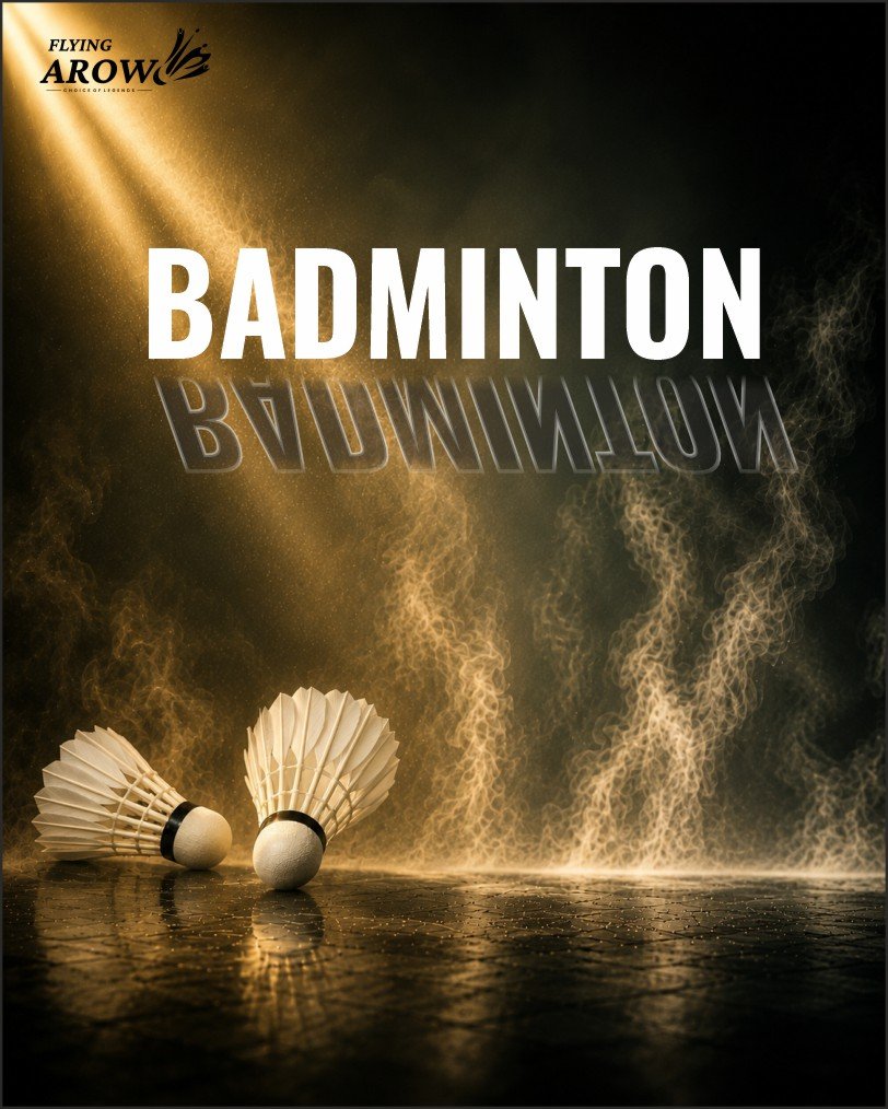 Flying Arow premium badminton shuttlecock, feather shuttlecock, hybrid shuttlecock and pickleball paddle for tournament performance