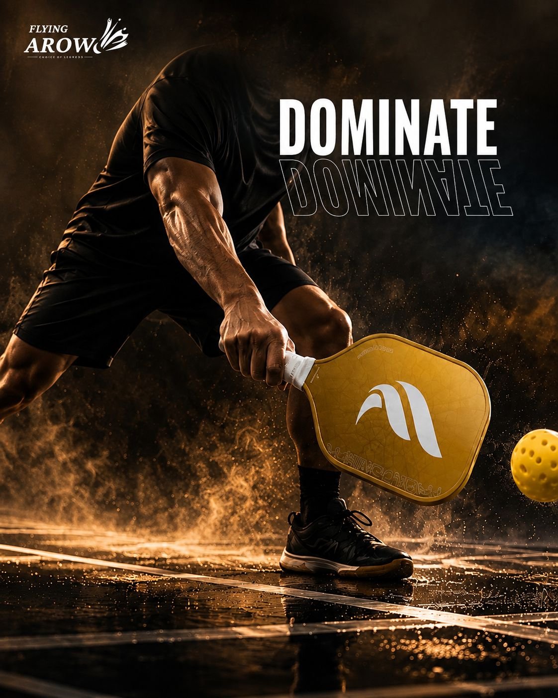 Flying Arow premium badminton shuttlecock, feather shuttlecock, hybrid shuttlecock and pickleball paddle for tournament performance