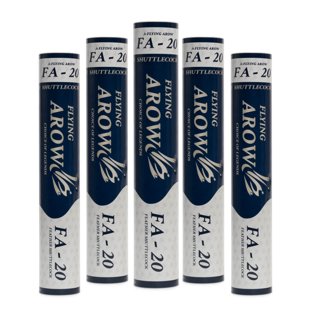 FlyingArow FA-20 feather shuttlecock pack of 5